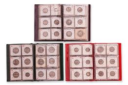 NORTH BORNEO, MALAYA & MALAYA & BRITISH BORNEO - GEORGE V TO ELIZABETH II, THREE ALBUMS OF COINS