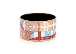 HERMÈS - A 'CAVALD'OR L ROMANTIQUE' WIDE BANGLE