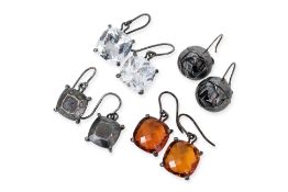 BOTTEGA VENETA - FOUR PAIRS OF EARRINGS