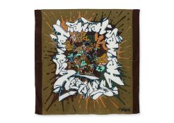 HERMÈS - A 'GRAFF' CASHMERE AND SILK SHAWL BY KONGO