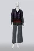 MISSONI - A DARK METALLIC SHIMMER BLOUSE AND TROUSER SET