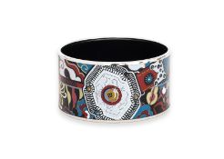 HERMÈS - A WIDE ENAMEL BANGLE