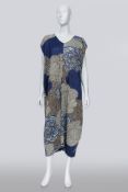 PLEATS PLEASE ISSEY MIYAKE - A JAPANESE-STYLE WAVE PRINT PLEATED DRESS