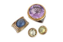 HERBERT WINSAUER - A GROUP OF THREE STONE SET JEWELLERY PIECES