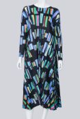 PLEATS PLEASE ISSEY MIYAKE - A HOPSCOTCH COLOUR PRINT PLEATED DRESS