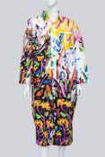 MARNI - A 2020 MULTICOLOURED PAINTERLY PRINT DRESS