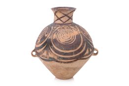 A NEOLITHIC POTTERY JAR WITH PAINTED GEOMETRIC DECORATION