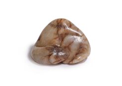 A JADE CARVING OF A RECUMBANT CAMEL