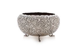 AN INDIAN SILVER BOWL