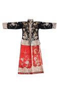 A CANTONESE SILK EMBROIDERED WEDDING COSTUME