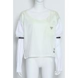PRADA - A 'RE-NYLON' LONG SLEEVE SHIRT WITH BUCKLE STRAP DETAILS
