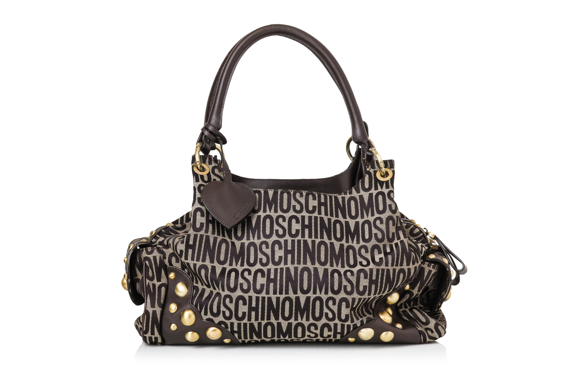 MOSCHINO - AN ALL OVER LOGO SHOULDER BAG