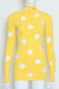 PRADA - A YELLOW CUT-OUT TURTLENECK SHIRT, S/S 2021