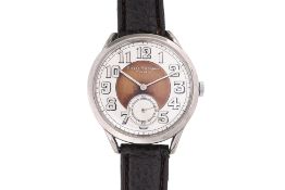 GIRARD-PERREGAUX - A 'TWO-TONE' DIAL MANUAL-WIND WRISTWATCH