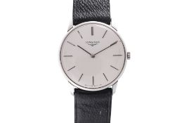 LONGINES - A SILVER-TONE DRESS WATCH