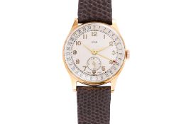 ORIS - A 'POINTER DATE' GOLD-TONE MANUAL WIND WRISTWATCH