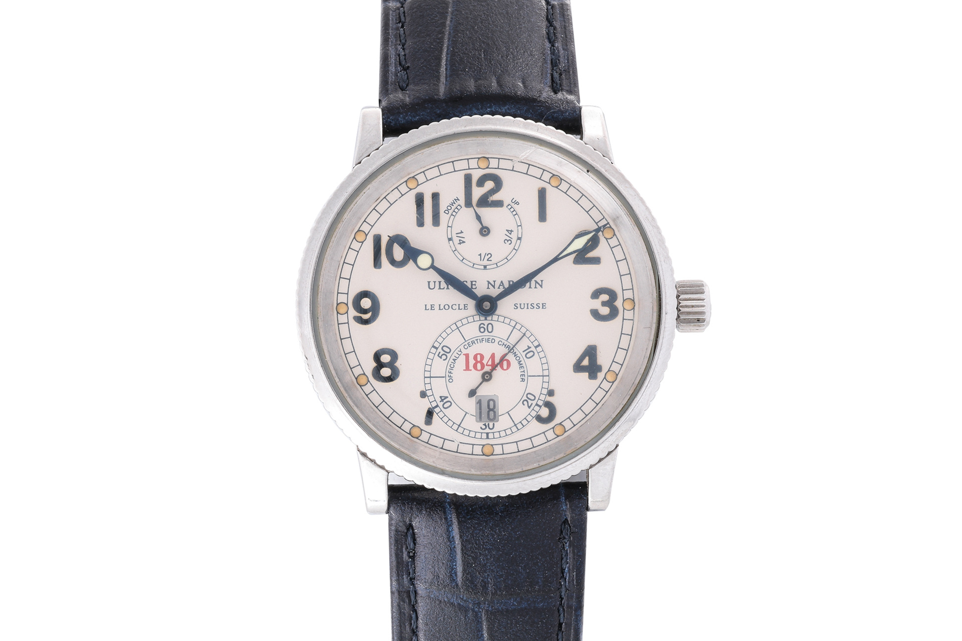 ULYSSE NARDIN - A MARINE 1846 AUTOMATIC CHRONOMETER WRISTWATCH