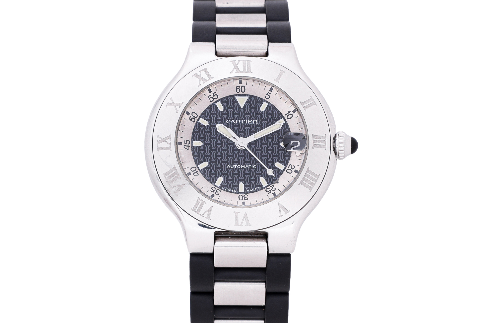 CARTIER - AN AUTOSCAPH 21 MUST DE CARTIER AUTOMATIC WRISTWATCH