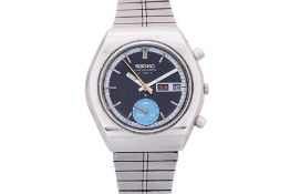 SEIKO - A 'BLUE EYE' CHRONOGRAPH AUTOMATIC WRISTWATCH