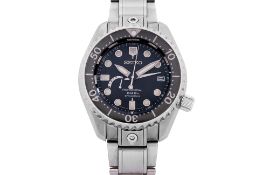 SEIKO - A TITANIUM MARINEMASTER GMT SPRING-DRIVE DIVER WRISTWATCH