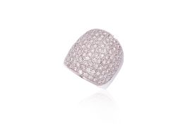 A DIAMOND 'PAVE' RING