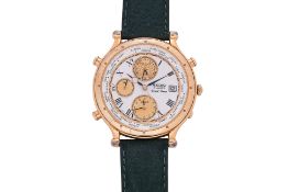 SEIKO - AN 'AGE OF DISCOVERY' WORLD TIMER AND ALARM FUNCTION WRISTWATCH