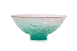 A DAUM PATE DE VERRE MOULDED GLASS BOWL