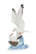 A FRANZ PORCELAIN SEAGULL GROUP
