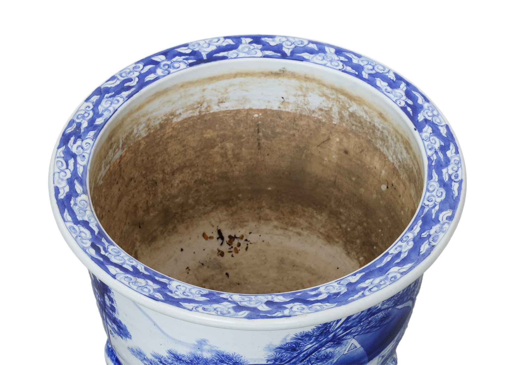 A JAPANESE BLUE AND WHITE PORCELAIN JARDINIERE - Image 2 of 6