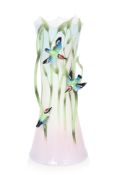 A LARGE FRANZ SONGBIRD PORCELAIN VASE