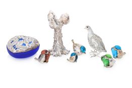 A GROUP OF CHRISTOFLE DECORATIVE SILVER PLATED ITEMS