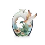 A FRANZ MALLARD DUCK PORCELAIN VASE