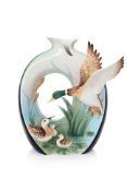 A FRANZ MALLARD DUCK PORCELAIN VASE