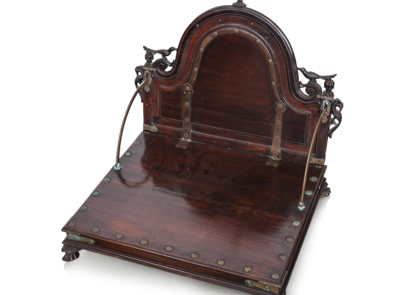 AN INDIAN TEAK TRAVELLING FOLDING CHAIR - Image 2 of 13