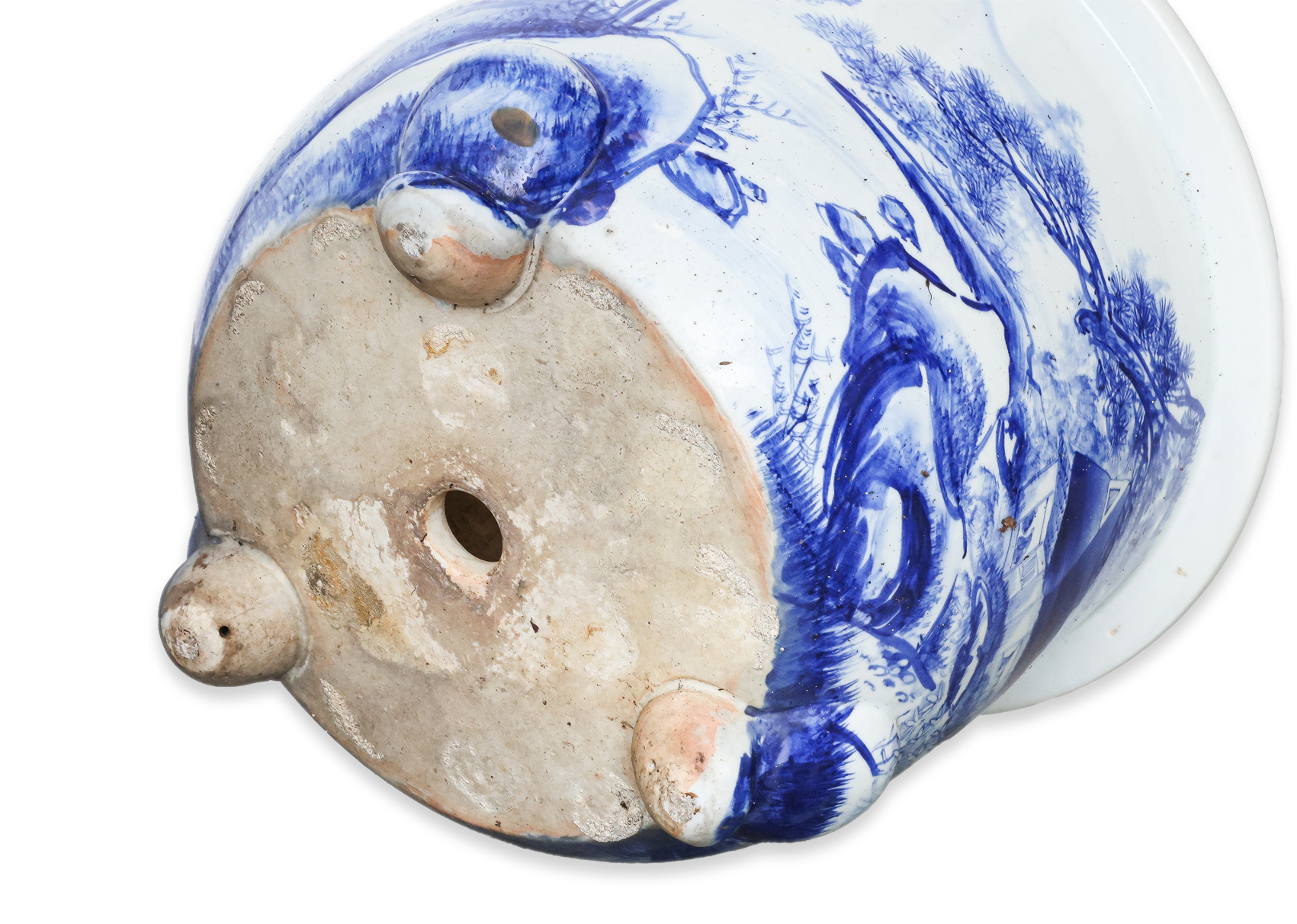 A JAPANESE BLUE AND WHITE PORCELAIN JARDINIERE - Image 6 of 6