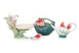 A GROUP OF FOUR FRANZ PORCELAIN ITEMS
