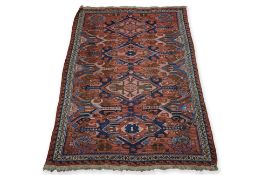 A GEOMETRIC KILIM WOOL RUG (180 X 106CM)