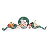 A GROUP OF FIVE FRANZ PORCELAIN MODELS OF ANIMALS