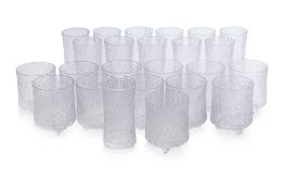 A SET OF TWENTY-FOUR IITTALA GLASS TUMBLERS