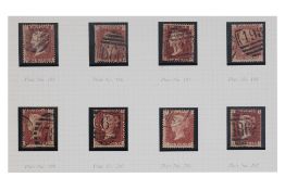 UK, VICTORIAN STAMP COLLECTION, 1d PENNY RED, 1864-79, PL.71-224