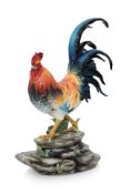 A FRANZ PORCELAIN MODEL OF A ROOSTER
