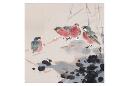 HONG POH GAIK (MALAYSIAN, XX/XXI) - BIRDS ON A BRANCH
