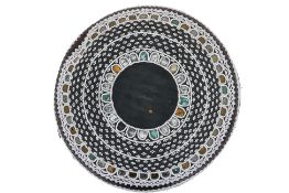 A LARGE DECORATIVE BEADED FOOD COVER