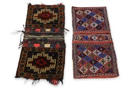 TWO TURKMEN WOOL SADDLEBAGS