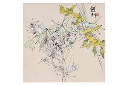 TANG JUEY LEE (MALAYSIAN, 1953-2018) - SPIDER, BAMBOO AND ORCHID