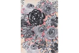 EARL LU (SINGAPOREAN, 1925-2005) - BLACK ROSES