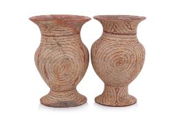 TWO BAN CHIANG STYLE PAINTED POTTERY VESSELS