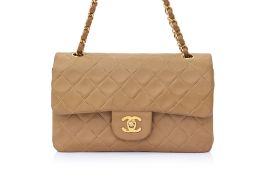 CHANEL - A 'MILK TEA BEIGE’ CLASSIC FLAP MEDIUM BAG