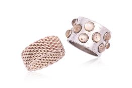 LALIQUE AND TIFFANY & CO. - TWO SILVER RINGS