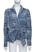 PRADA - A BLUE SKETCH JACKET, F/W 2010 REISSUE FROM S/S 1996